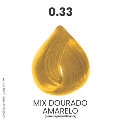 Coloração Profissional 60g Pro Color - 0.33 Mix Dourado Intenso
