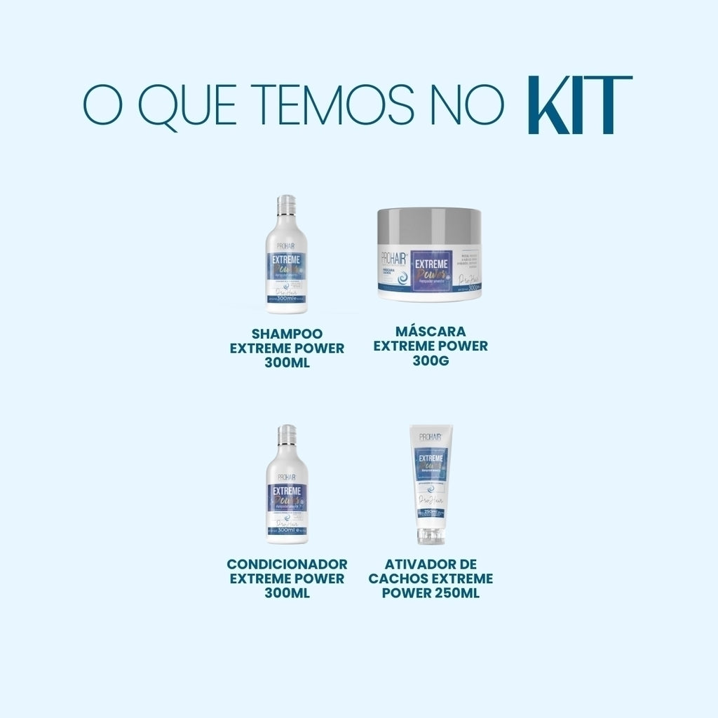 Kit Home Care Extreme Power 4 Itens - Prohair