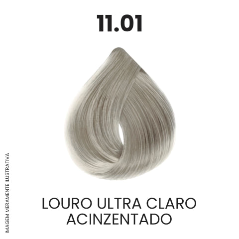 Coloração Profissional 60g Pro Color - 11.01 Louro Ultra Claro Acinzentado