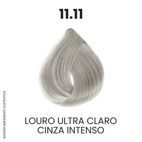 Coloração Profissional 60g Pro Color - 11.11 Louro Ultra Claro Cinza Intenso