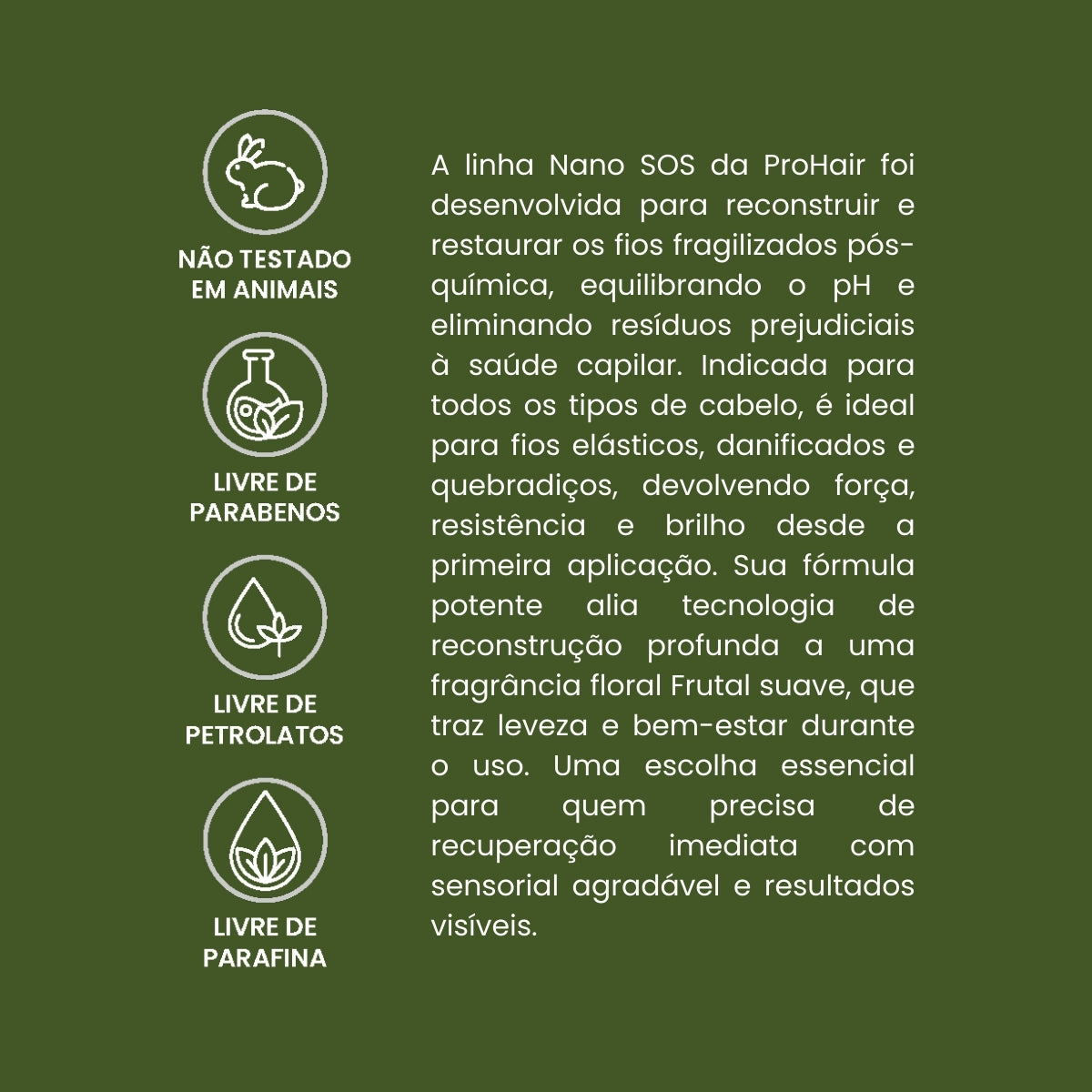 Kit Profissional de Reconstrução Nano S.O.S 3 Itens - Prohair