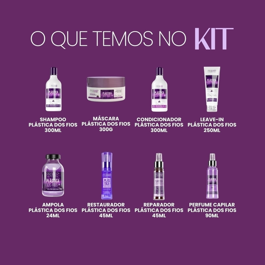 Kit Home Care Pós Progressiva Plástica dos Fios Completo - Prohair