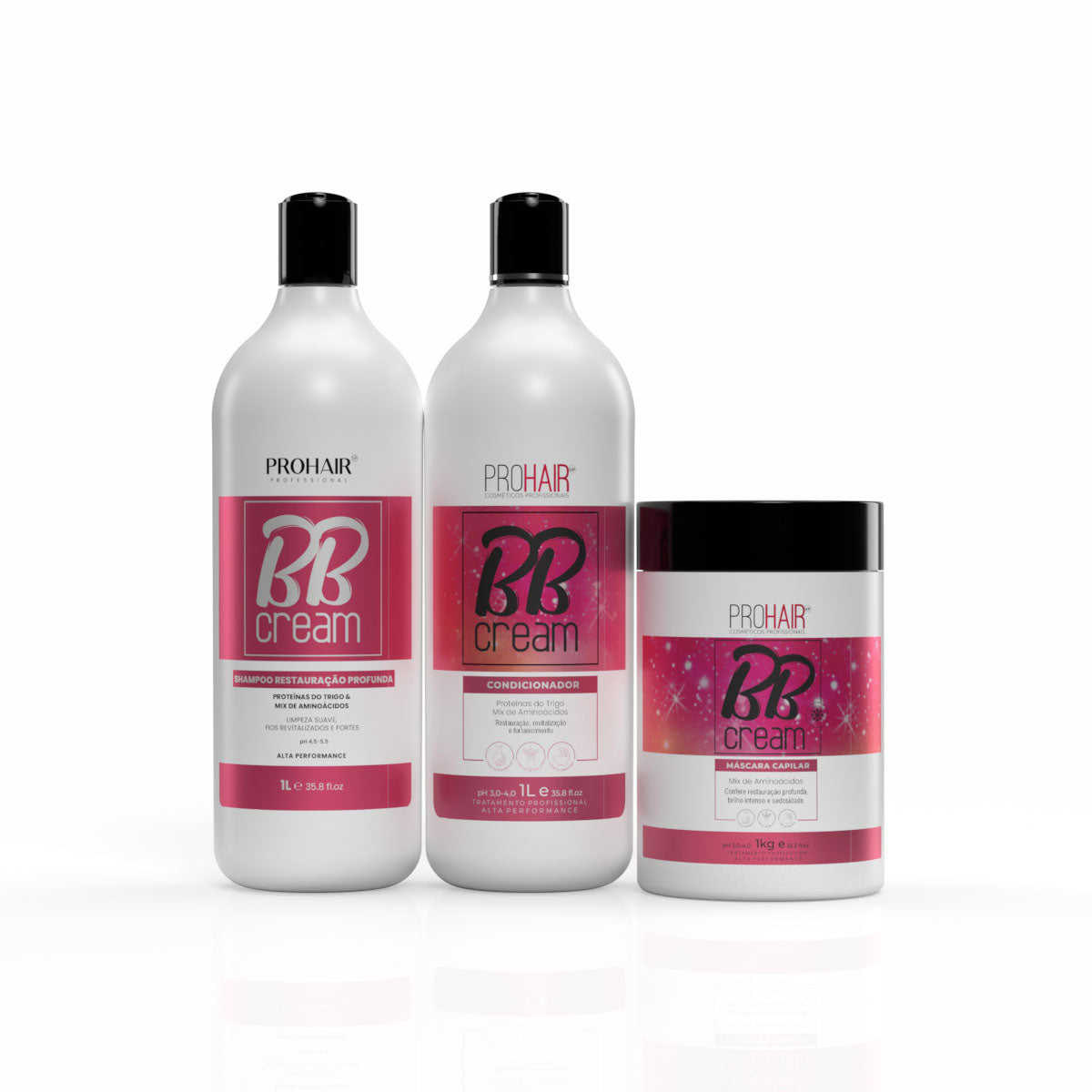 Kit Profissional BB Cream 3 Itens - Prohair