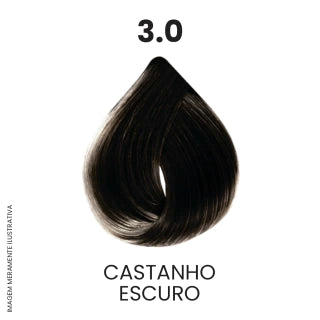 Coloração Profissional 60g Pro Color - 3.0 Castanho Escuro