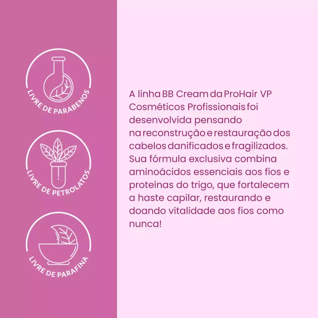 Condicionador de Reconstrução Profunda BB Cream 300mL - Prohair