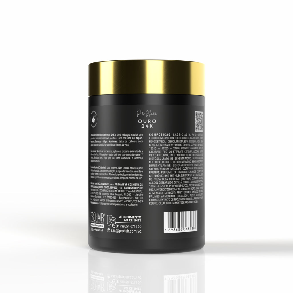 Máscara de Hidratação Ouro 24K 1kg - Prohair