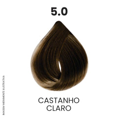 Coloração Profissional 60g Pro Color - 5.0 Castanho Claro