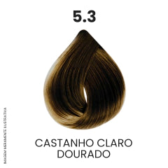 Coloração Profissional 60g Pro Color - 5.3 Castanho Claro Dourado