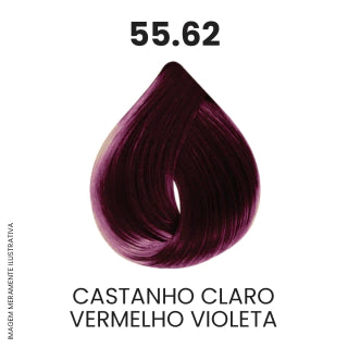 Coloração Profissional 60g Pro Color - 55.62 Castanho Claro Vermelho