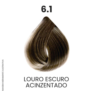 Coloração Profissional 60g Pro Color - 6.1 Louro Escuro Acinzentado