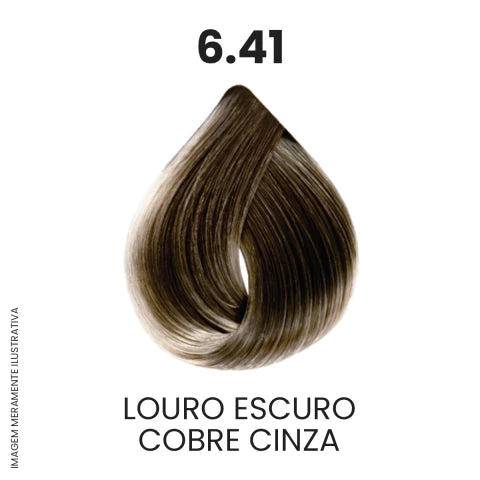 Coloração Profissional 60g Pro Color - 6.41 Louro Escuro Cobre Cinza