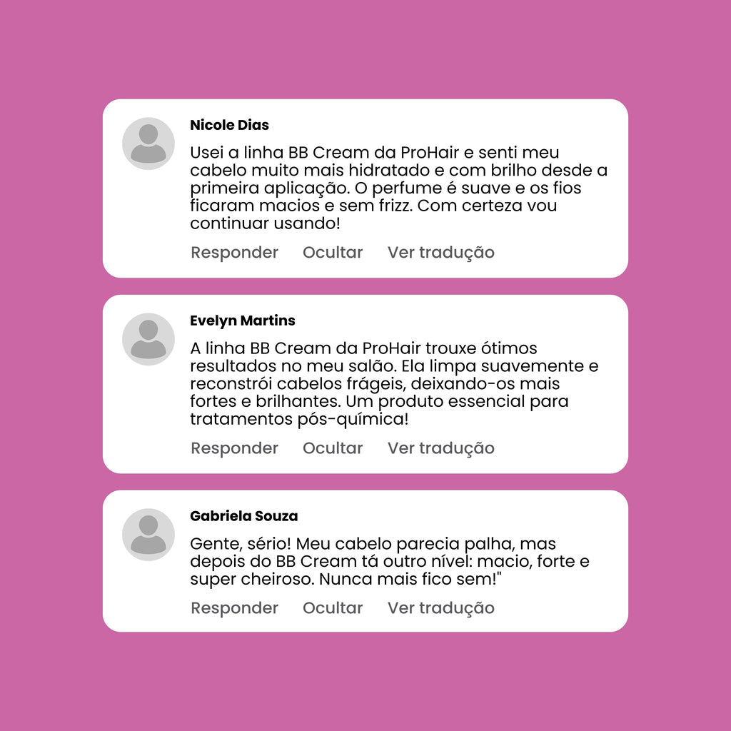 Shampoo de Reconstrução Profunda BB Cream 1L - Prohair