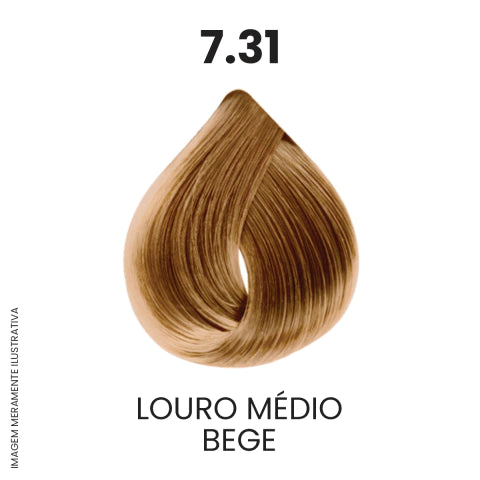 Coloração Profissional 60g Pro Color - 7.31 Louro Médio Bege