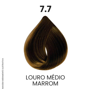 Coloração Profissional 60g Pro Color - 7.7 Louro Médio Marrom