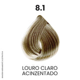 Coloração Profissional 60g Pro Color - 8.1 Louro Claro Acinzentado