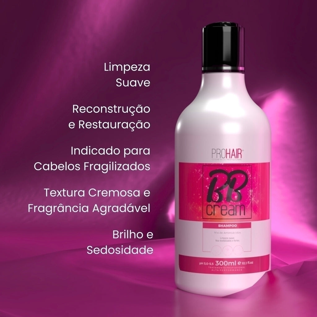 Shampoo de Reconstrução Profunda BB Cream 300mL - Prohair