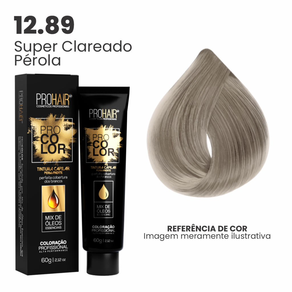 Coloração Profissional 60g Pro Color - 12.89 Super Clareador Pérola