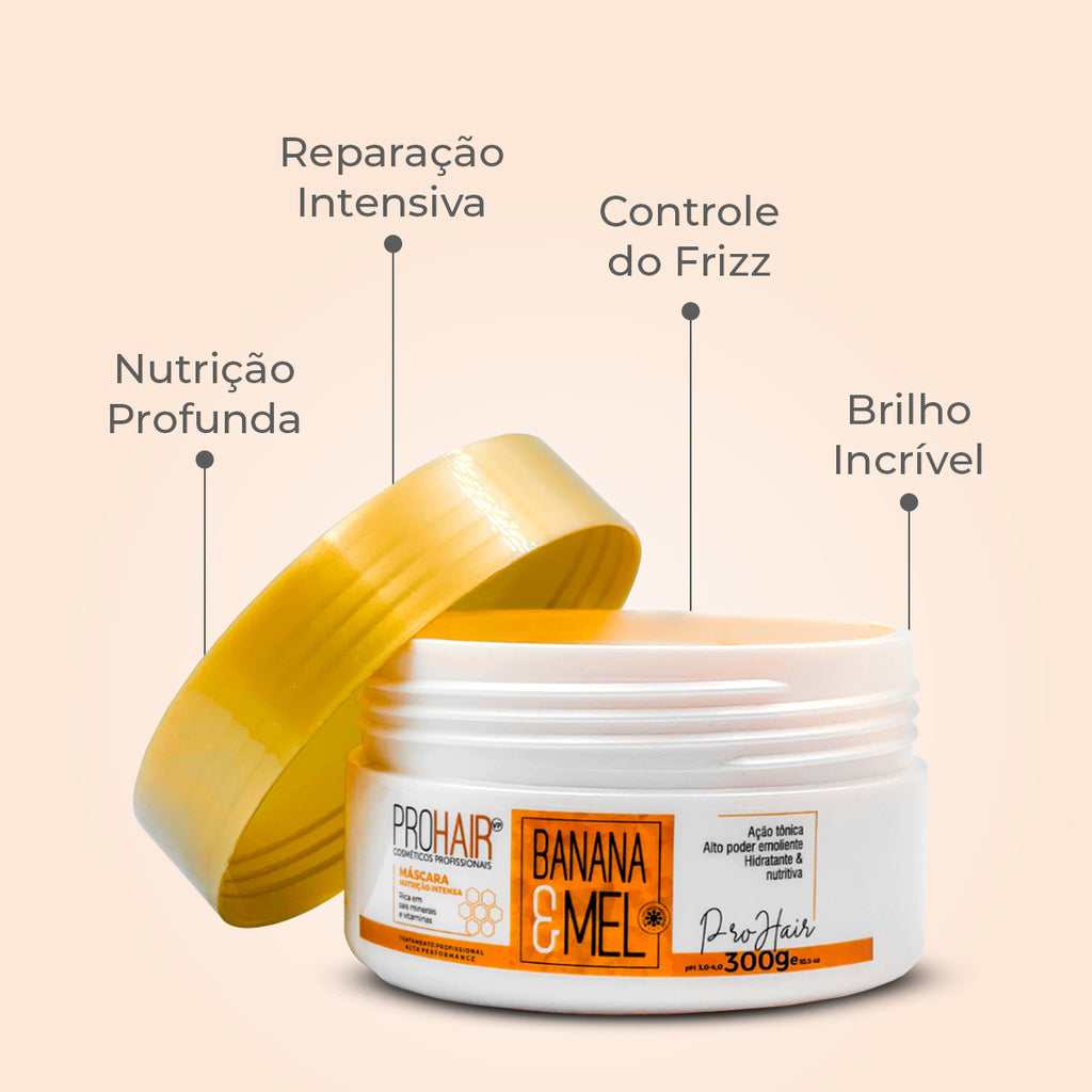 Kit Home Care de Nutrição Intensa Banana e Mel 4 Itens - ProHair