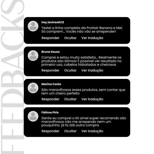 Máscara de Nutrição Intensa Banana e Mel 90g - Prohair