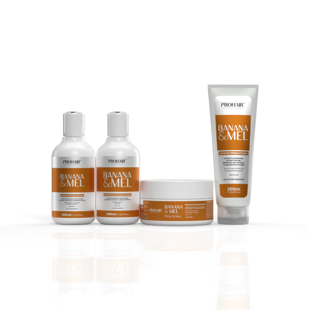 Kit Home Care de Nutrição Intensa Banana e Mel 4 Itens - ProHair