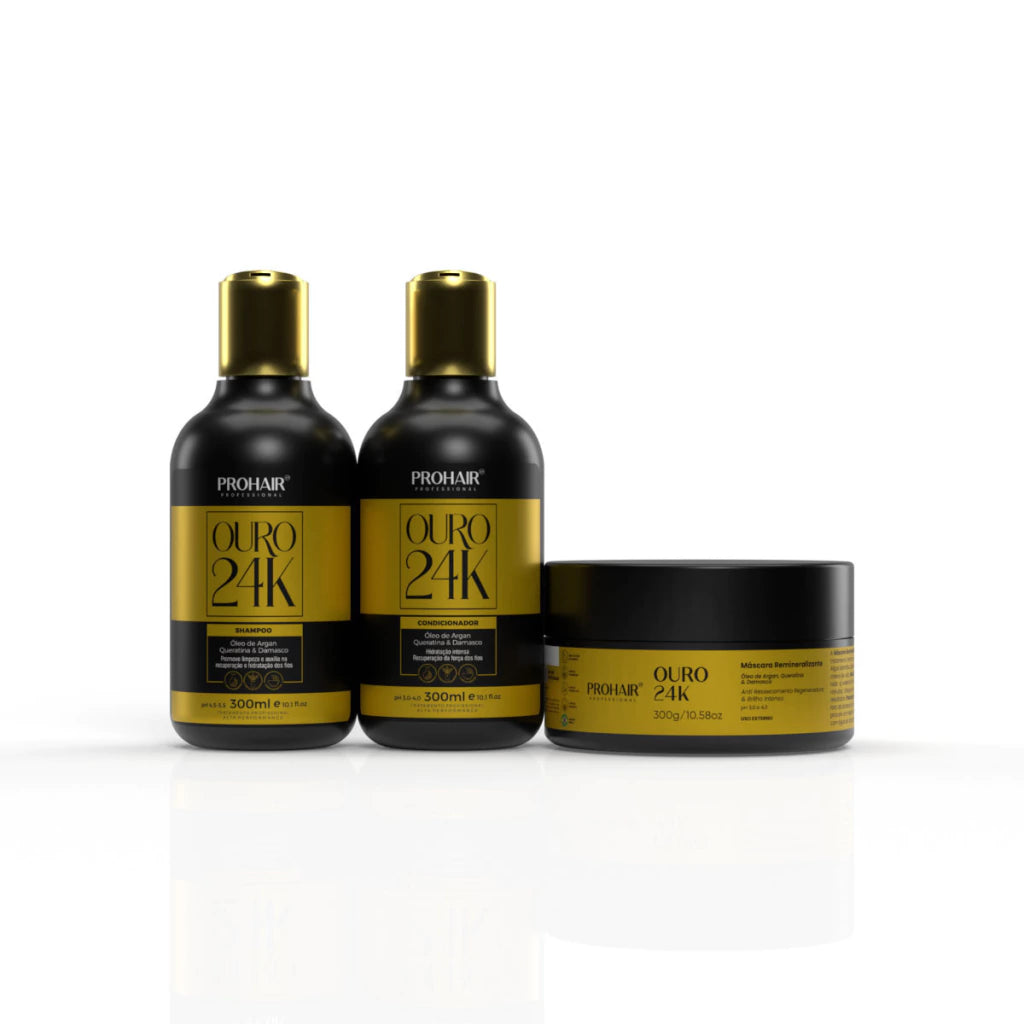 Kit Home Care de Hidratação Ouro 24K 3 Itens - Prohair