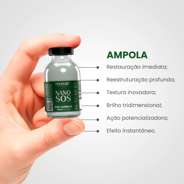 Ampola de Reconstrução Nano S.O.S 24mL - Prohair