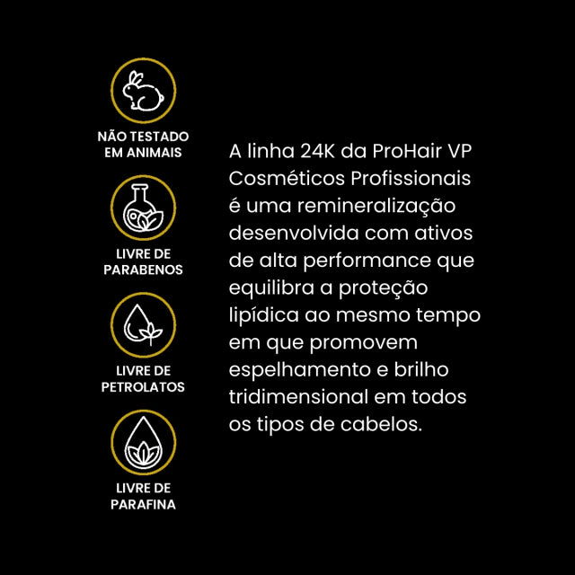 Condicionador de Hidratação Ouro 24k 1L - Prohair